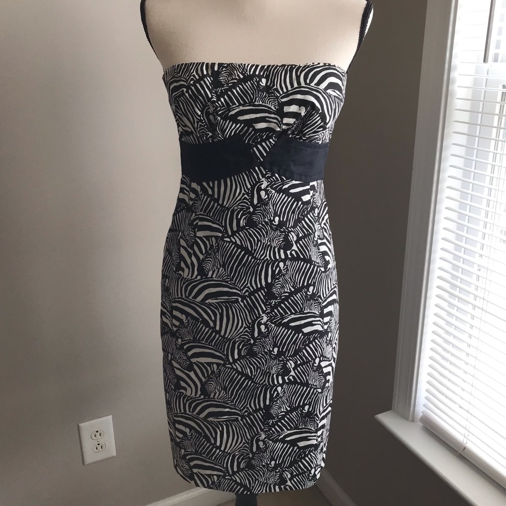 Trina Turk size 4 zebra print dress - Picture 1 of 4